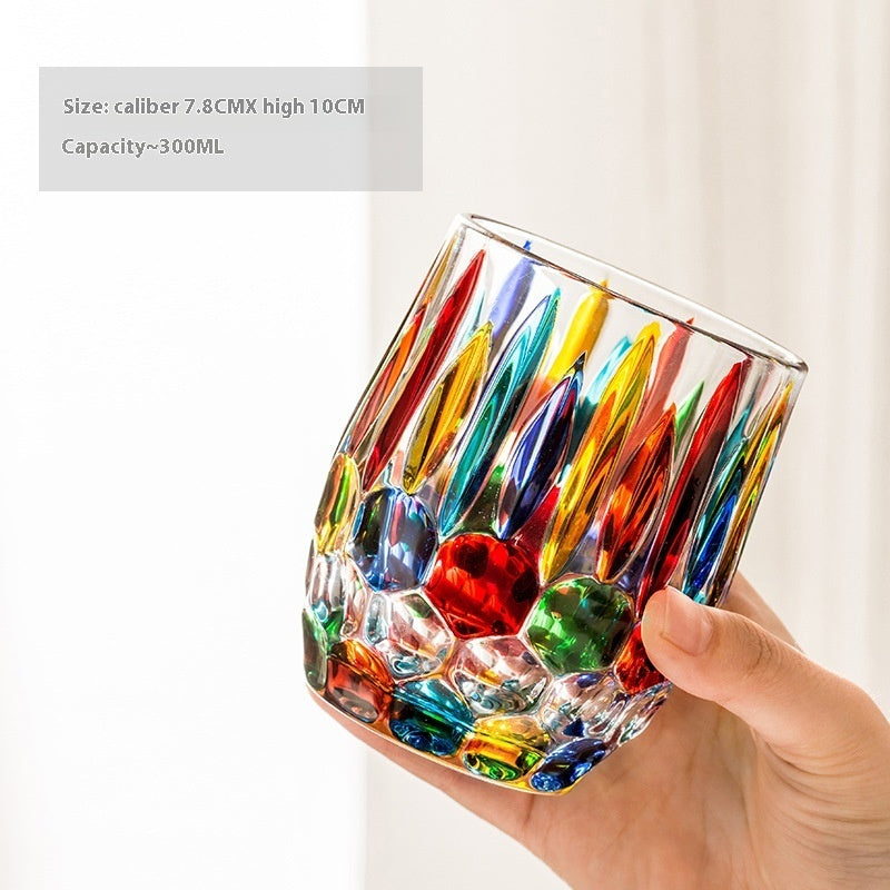 Italian Crystal Glasses Hand-painted Glass