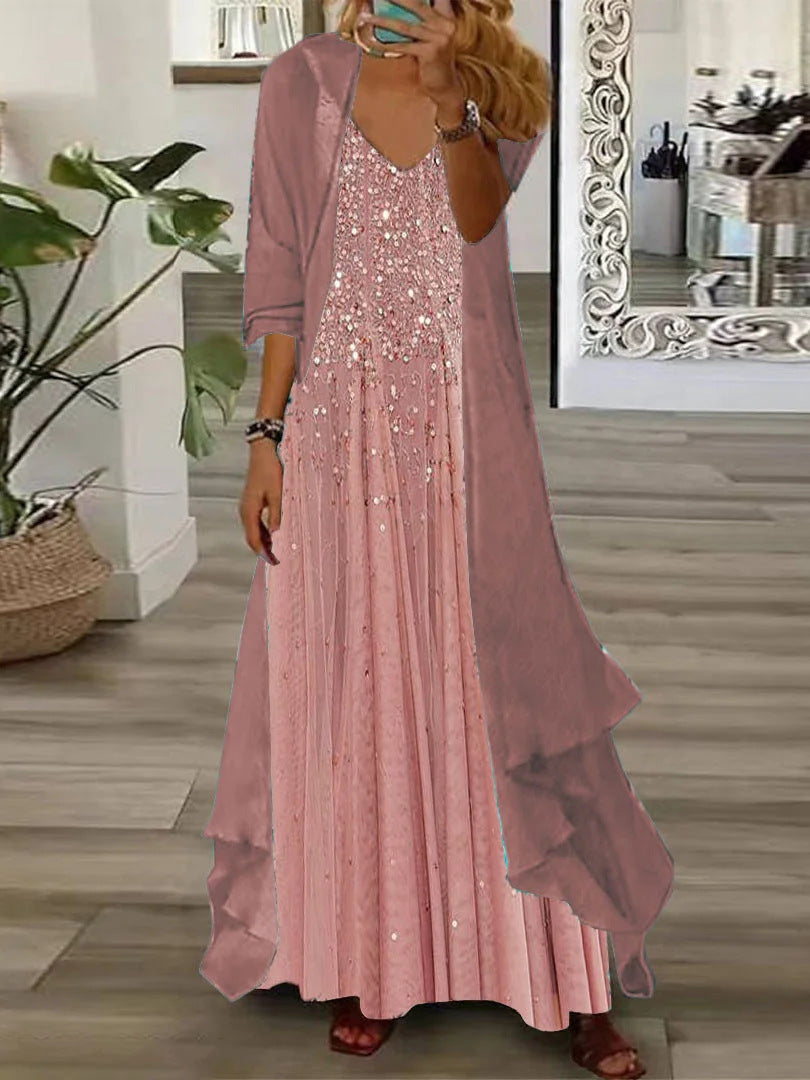 European And American Vacation Spaghetti Straps Long Skirt Indian Style Large Swing Skirt Two-piece Set