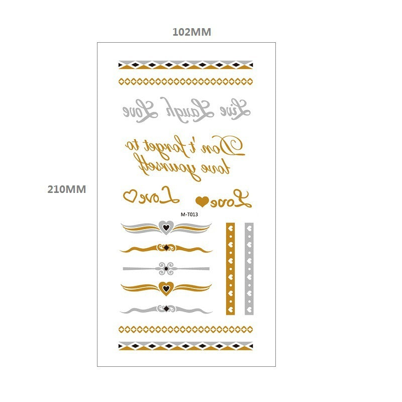 Gliding Tattoo Sticker Water Transfer Waterproof Tattoo Sticker