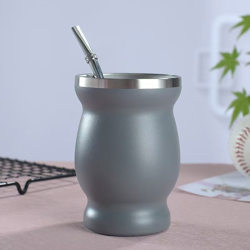Stainless Steel Pear-shaped Tea Cup Insulation Double Layer