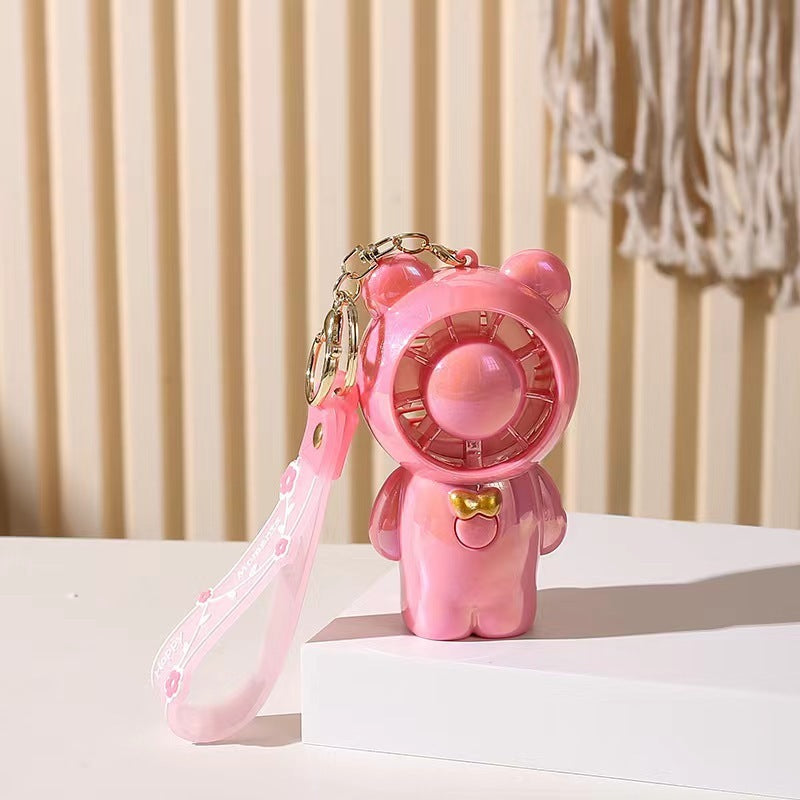 Student Summer Cartoon Fan Pendant Keychain