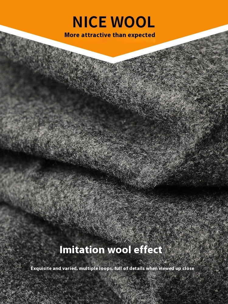 Autumn And Winter Thick Warm Woolen Pants Imitation Wool