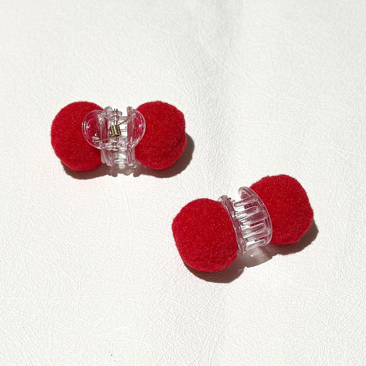 Cute Plush Ball Barrettes Small Jaw Clip