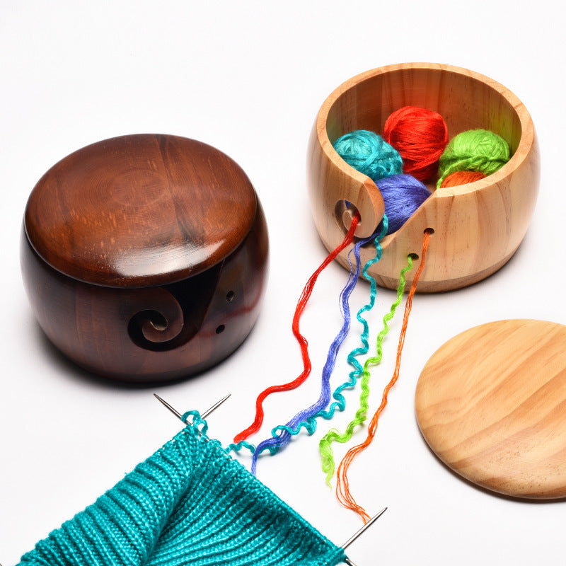 Creative Wooden Wool Storage Bowl