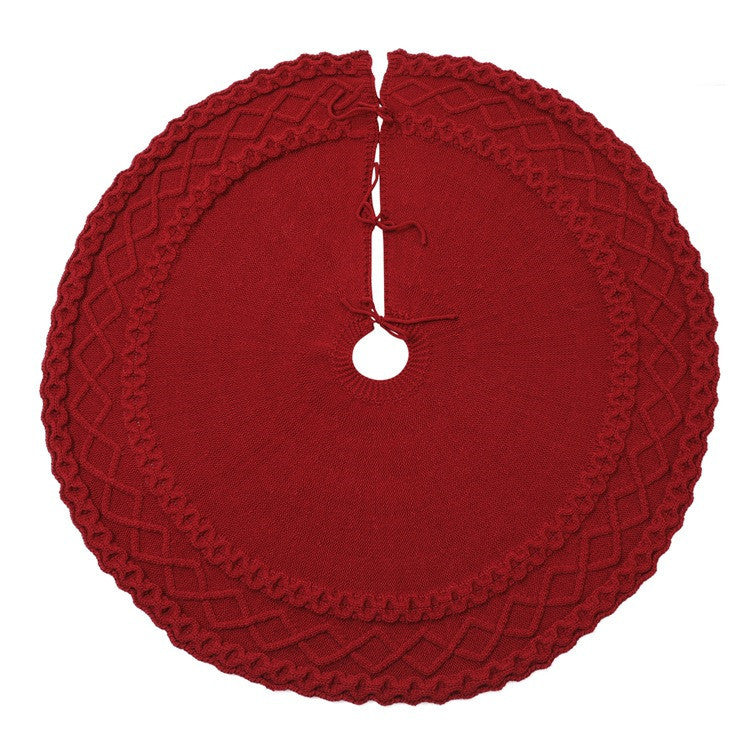 Household Fashionable Knitted Diamond Tree Skirt