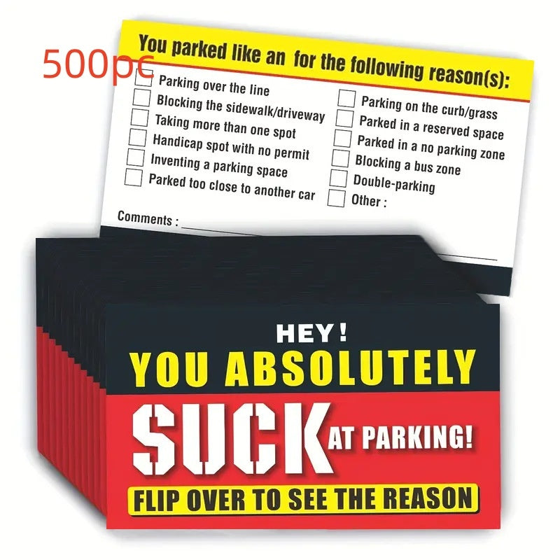 50 Bad Parking Card You Stop There Like An Idiot