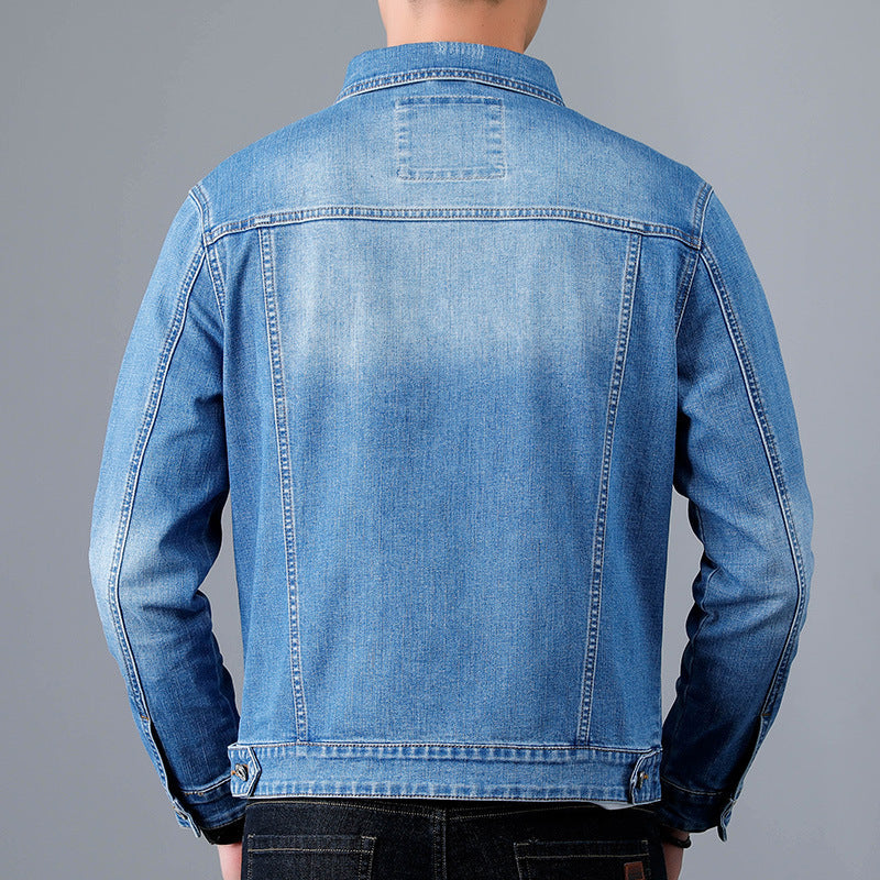 Fashion Men's Simple Lapel Denim Jacket
