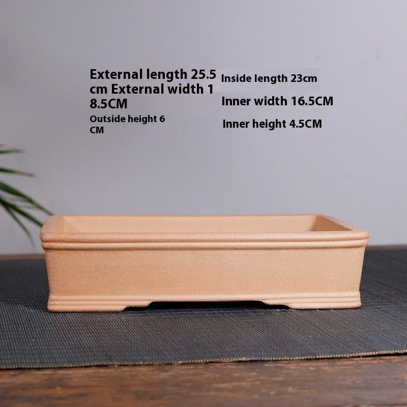 Purple Sand Flower Pot Ceramic Large Shallow Mouth Rectangular