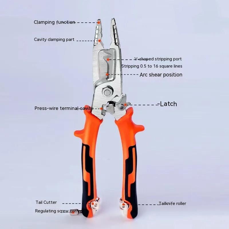 Stylish 7-in-1 Multifunctional Wire Stripping Pliers