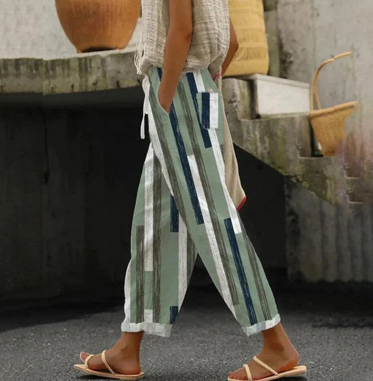 Fashion Casual Drawstring Pocket Floral Floral Print Casual Jumpsuit