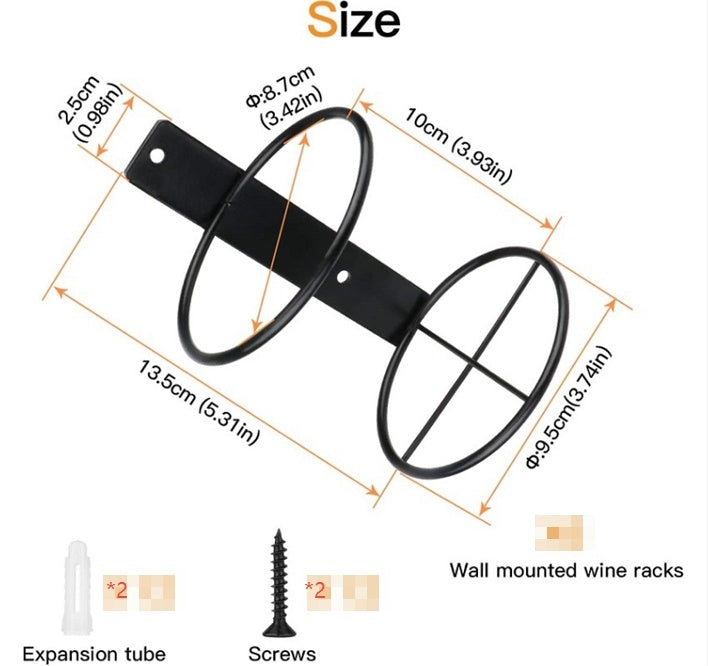 Single Bottle Wall-mounted Wine Display Rack
