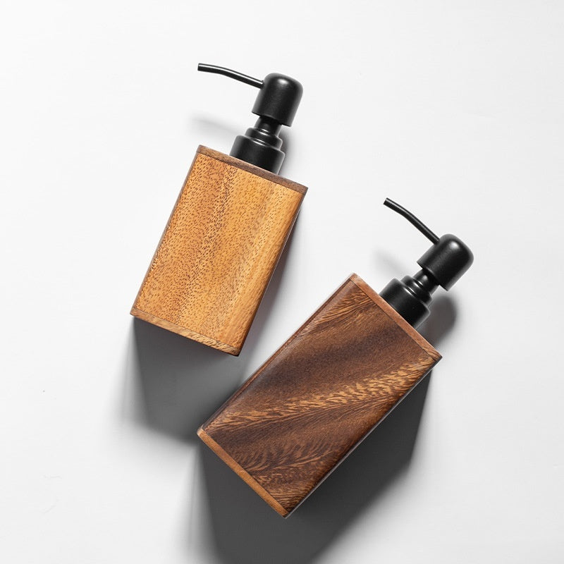 Walnut Solid Wood Split Shampoo Storage Bottle
