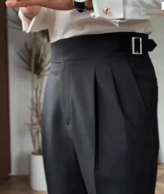 Straight Pants Anti-wrinkle Casual Nine-quarter Pants Versatile Retro