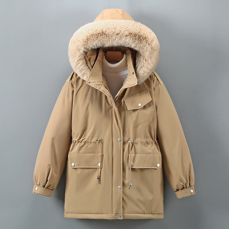 Women's Clothing Slimming Thickened Mid-length Down Cotton Jacket Coat