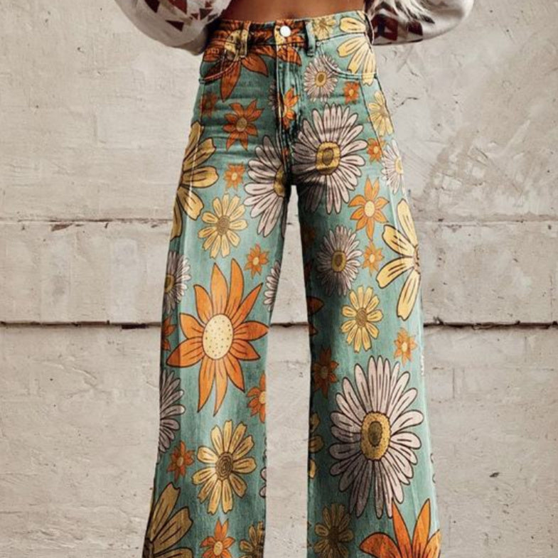 2024 European And American Plus Size Women's Casual Pants Thin Wide Leg