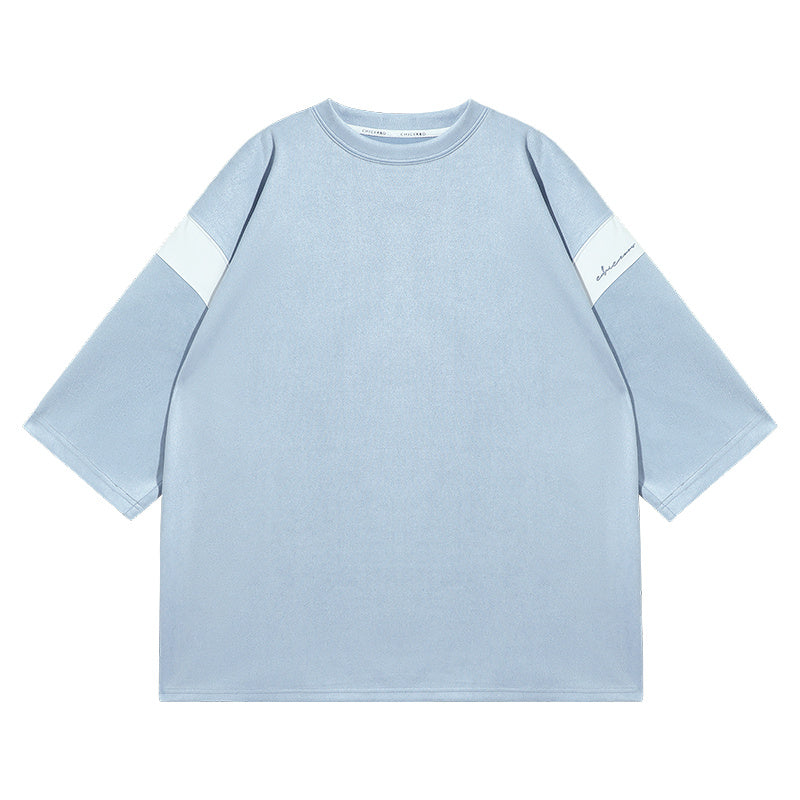 Korean Style Letter Embroidery Short Sleeve Summer