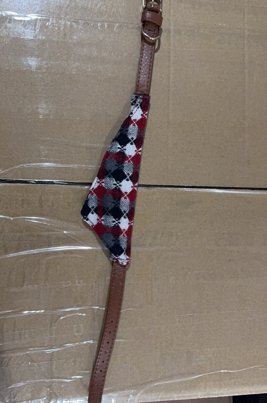 English Pet Dog Bow Collar Triangle Scarf