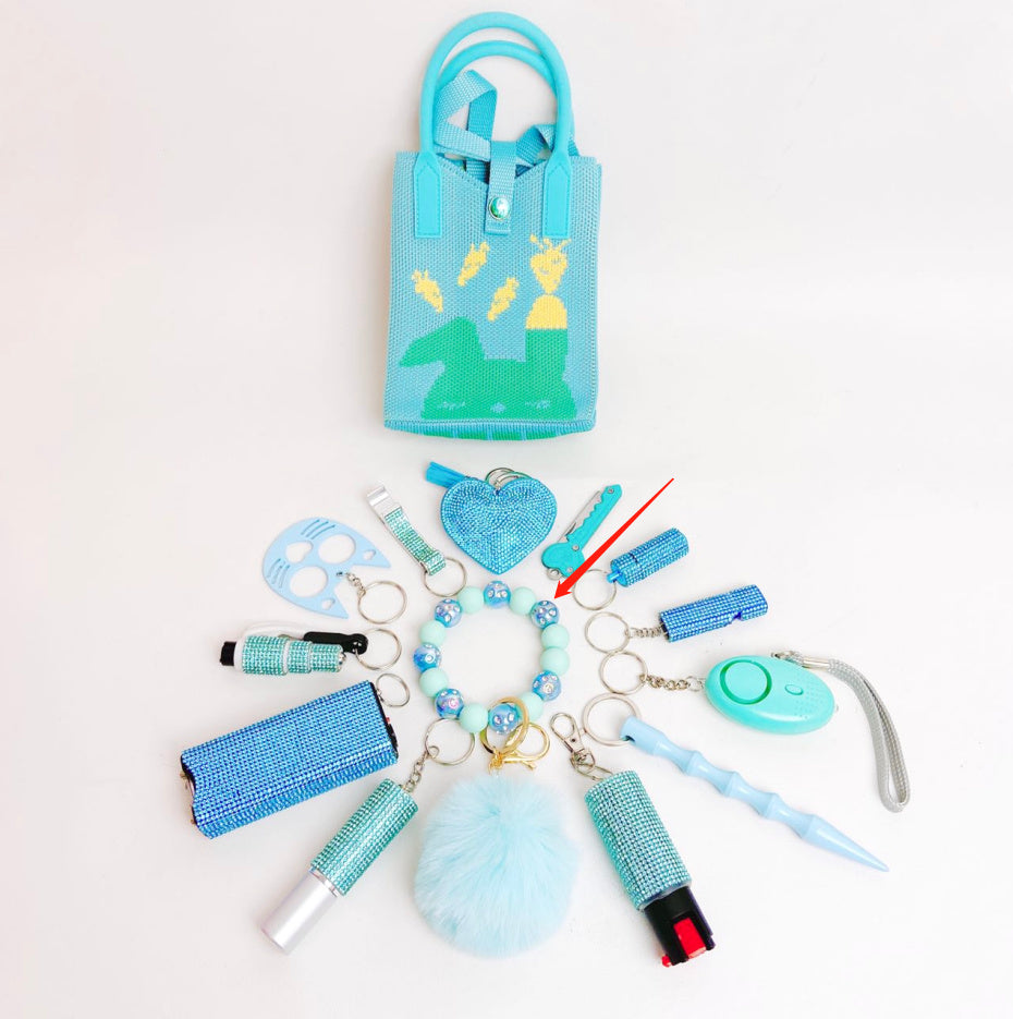 Silicone Beads Key Pendants Bracelet