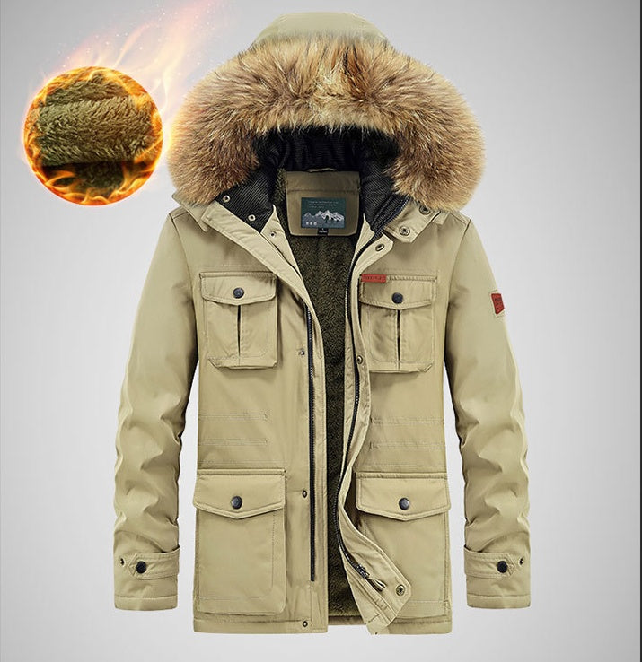 Loose Plus Size Multi Pocket Quilted Jacket