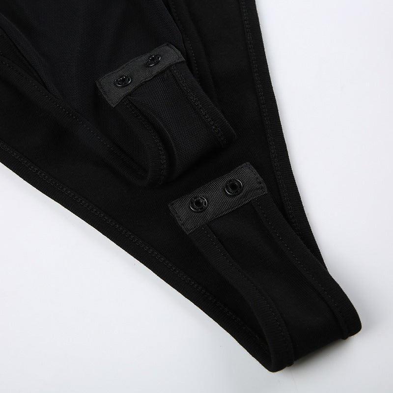 Pure Desire Sexy Mesh See-through Sleeveless Jumpsuit