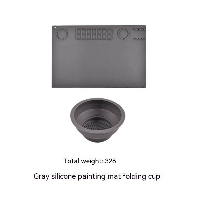 Large Rectangular Dining Table Protective Pad With Cup Painting Mat Silicone Mold