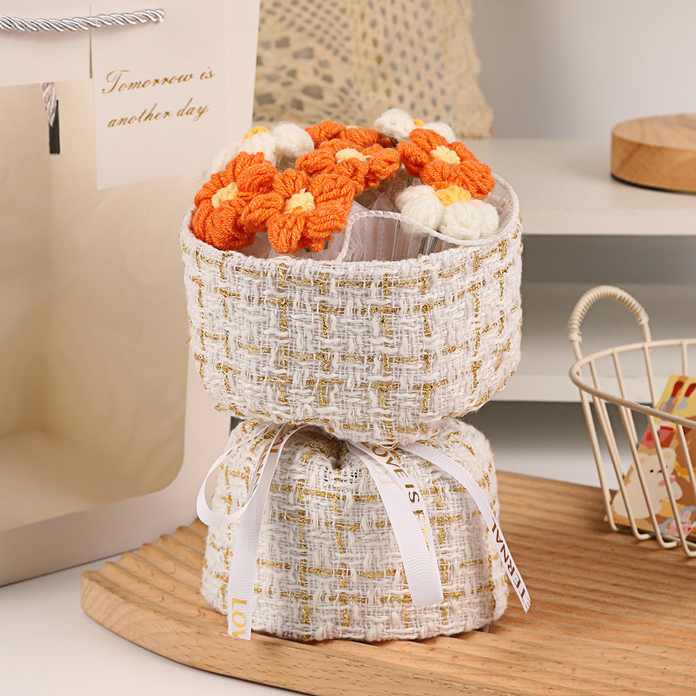 Creative 7 Knitted Wool Simulation Bouquet