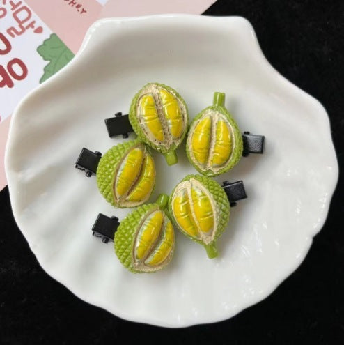 Cute Simulation Durian Barrettes