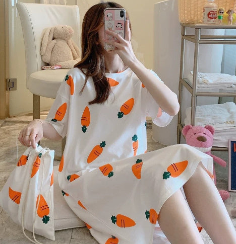 Cute Women's Short Sleeve Plus Size Loose