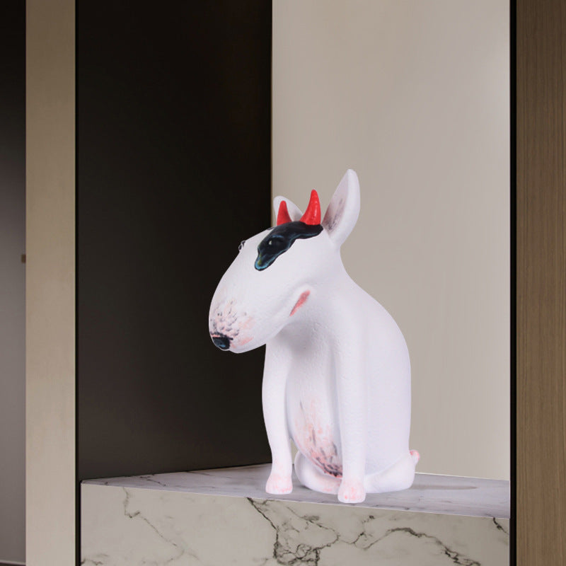 Modern Minimalist Creative Animal Cartoon Dog Decoration Art Sculpture Doll Model Room Children's Room Soft Decoration