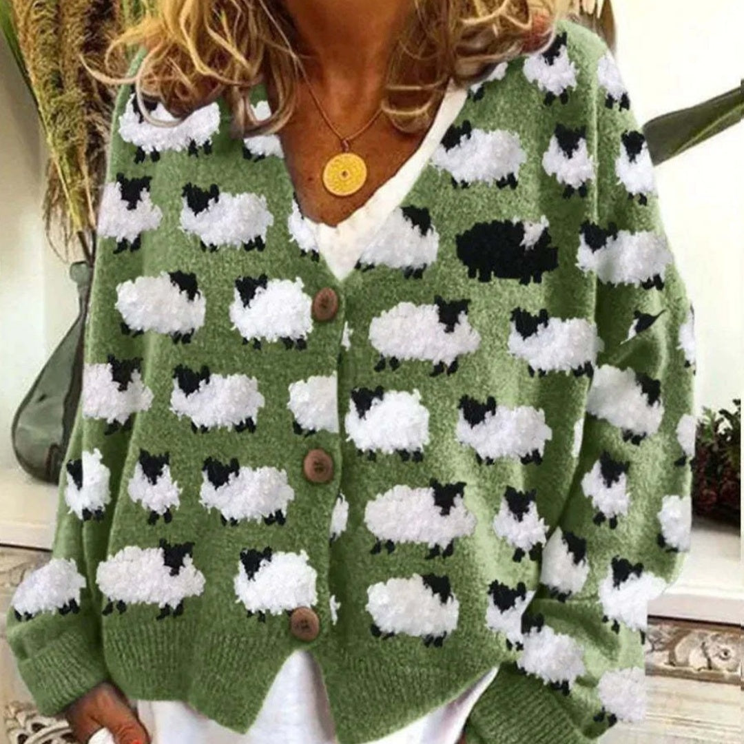 Abstract Printing Casual Cloak Coat