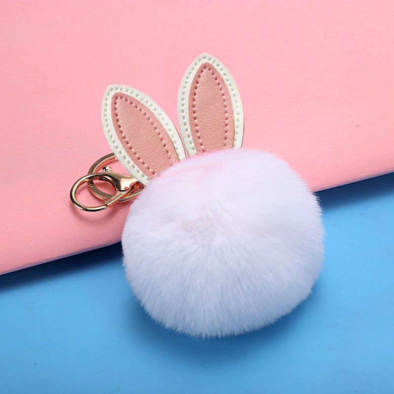Girl's Schoolbag Fuzzy Ball Pendant Small Gift