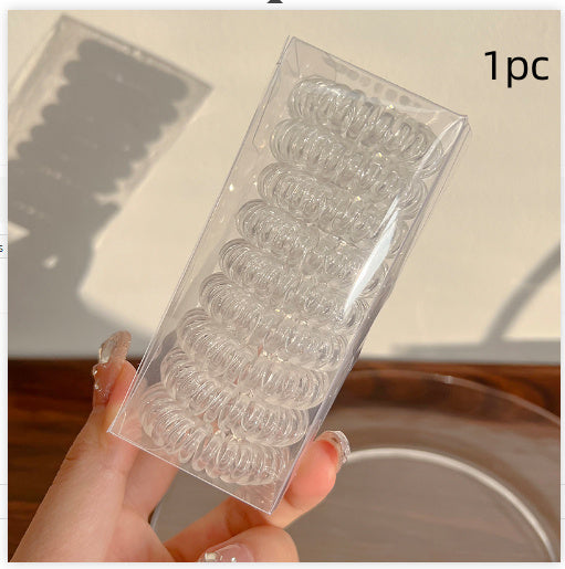 9 Boxed Gradient Gray Phone Line Hair Ring