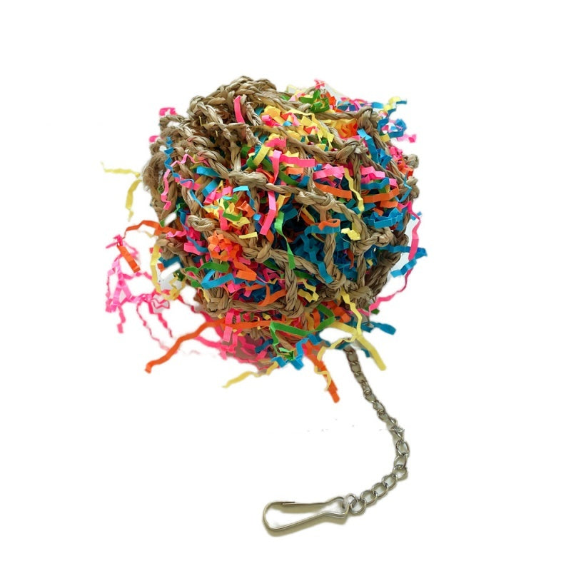 Parrot Toys Toy Bird Straw Color Tear Strip