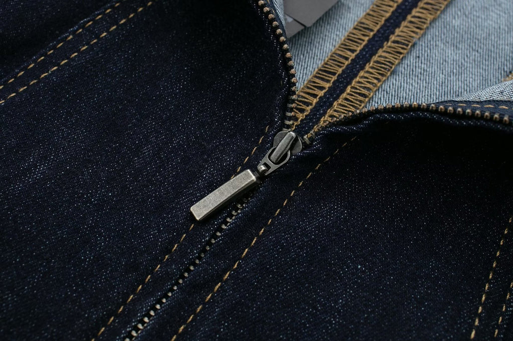 Niche Waist Slimming Midi Skirt Denim Dress