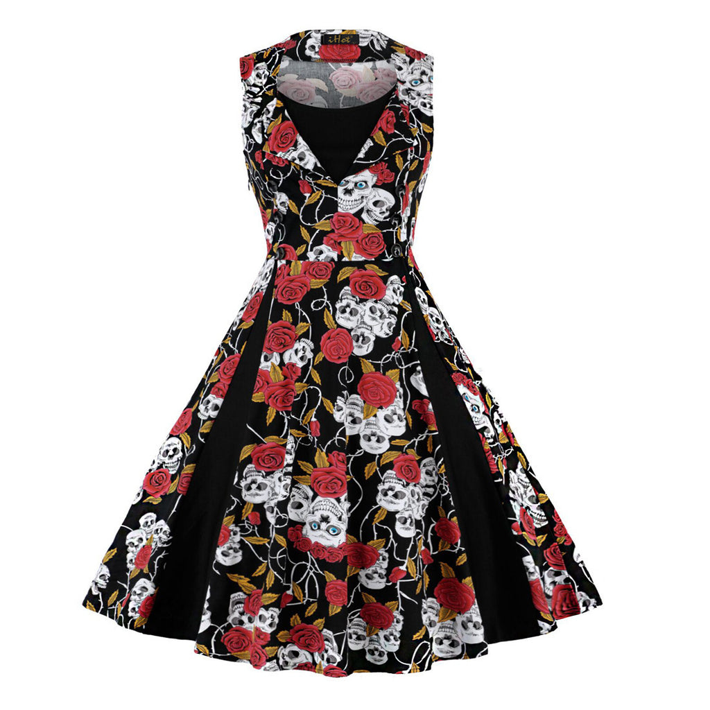 Women's Waist-tight Large Swing Hepburn Style Elegant Retro Dress