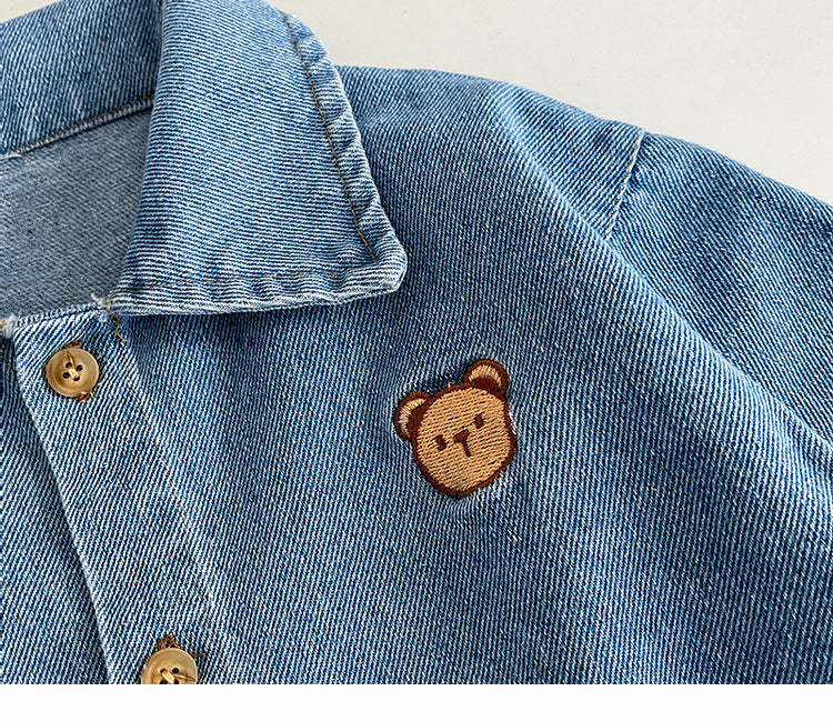 Baby Jumpsuit Thin Long Sleeve Denim Romper