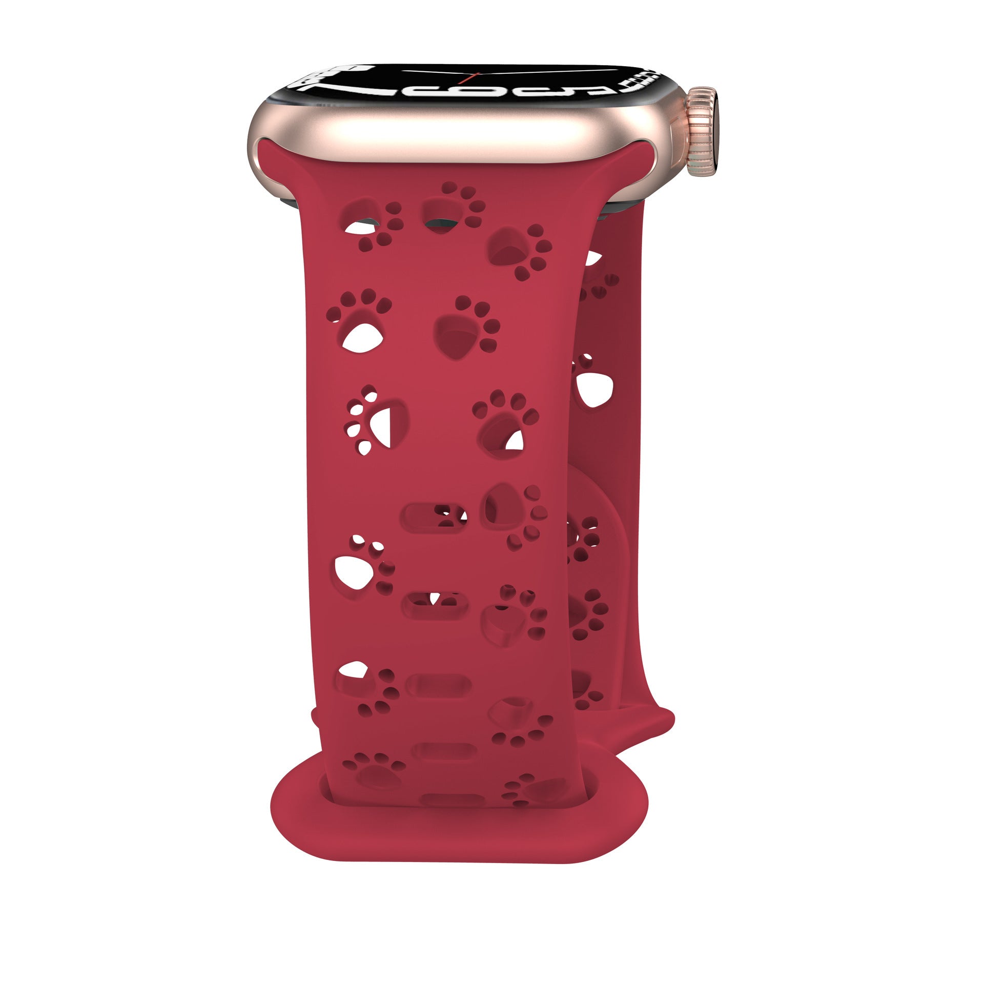 Cat's Paw Hollow Solid Color Silicone Strap