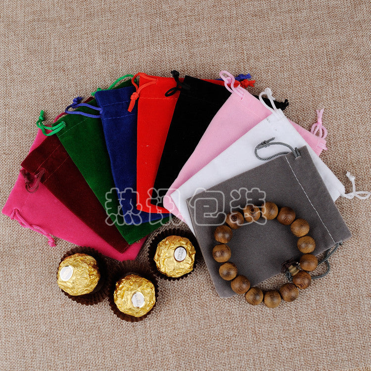 Black Velvet Bundle Pocket Drawstring Jewelry Packaging