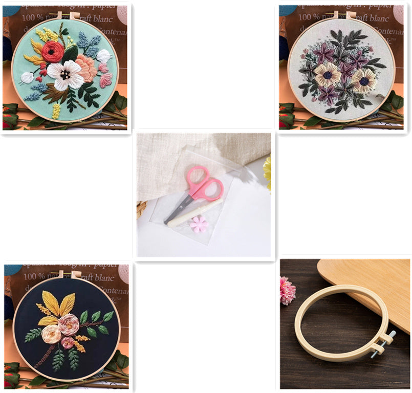 European Style Three-dimensional Fabric Embroidery Material Bag