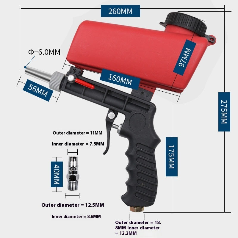Portable Pneumatic Sand-blasting Gun Small Handheld