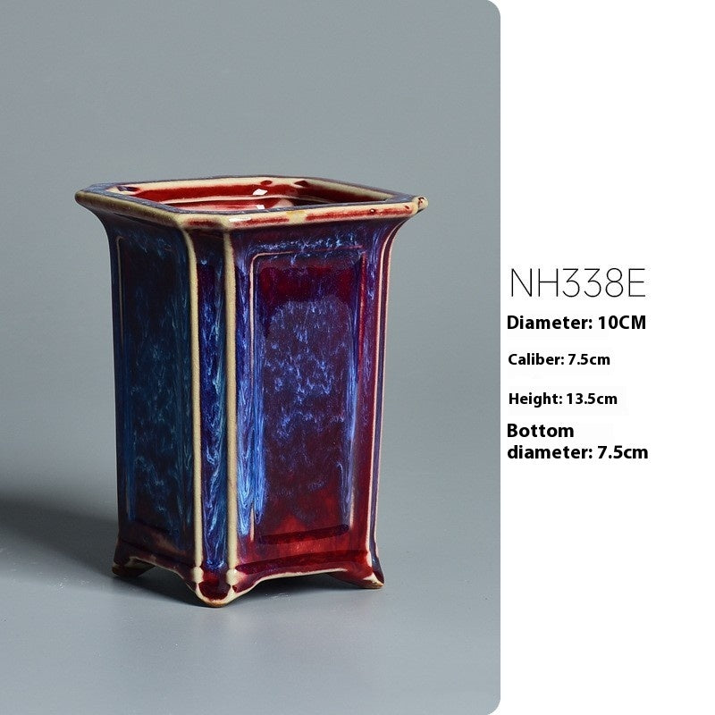 Household Green Plant Creative Jun Kiln Ceramic Flower Pot