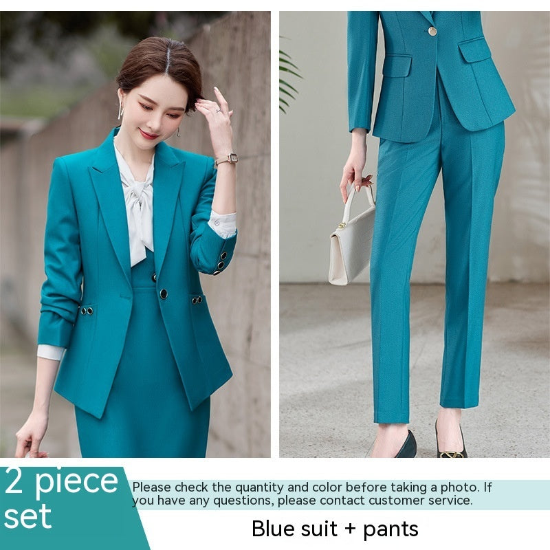 Women's Professional Fashion Casual Suit Pants Set