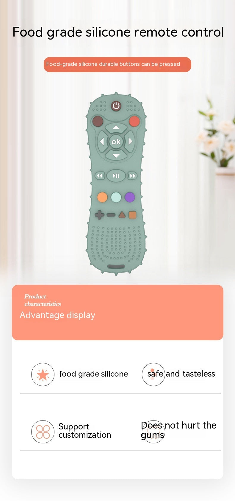 Baby Silicone Remote Control Teether