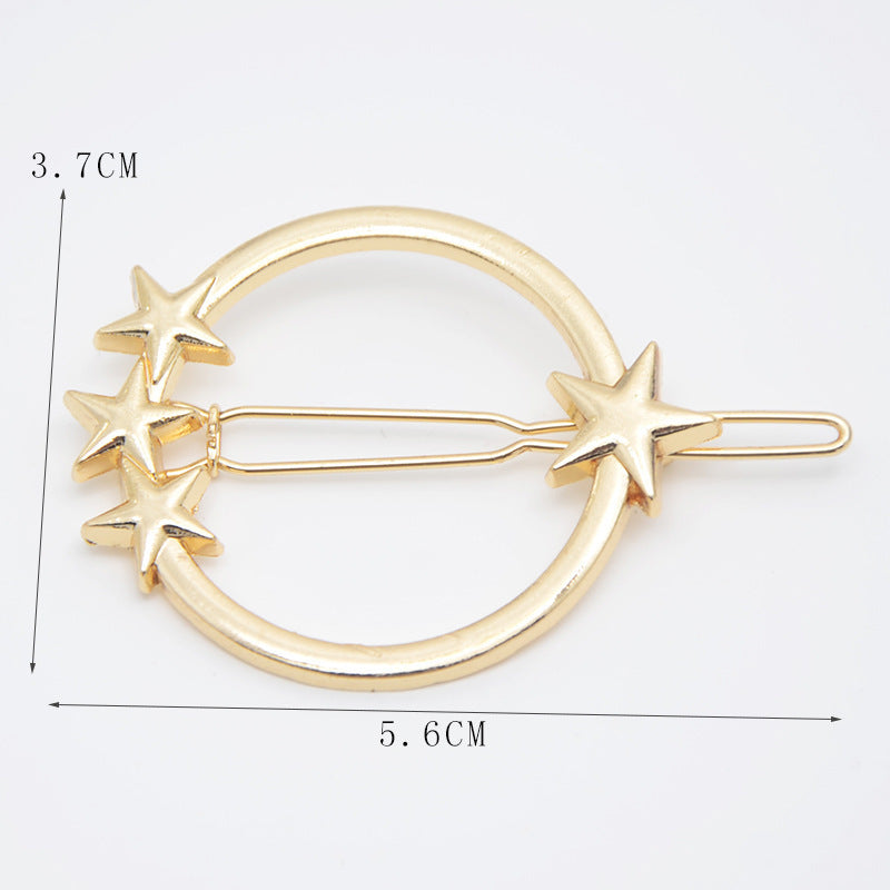 Cupid Heart-shaped Five-pointed Alloy Hair Accessories