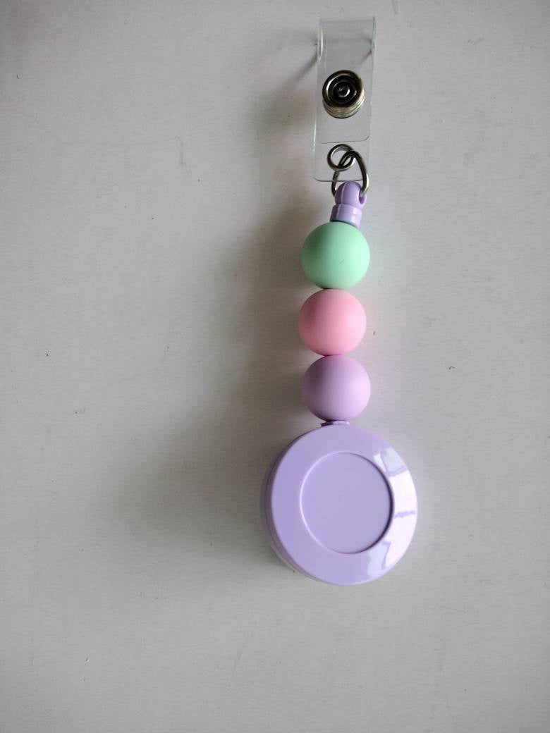 Badge Student ID Card Badge Silicone Bead Keychain