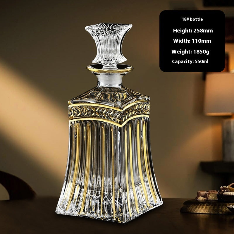 Hand-painted Gold Glass Wine Bottle Internet Celebrity Home High-end Wine