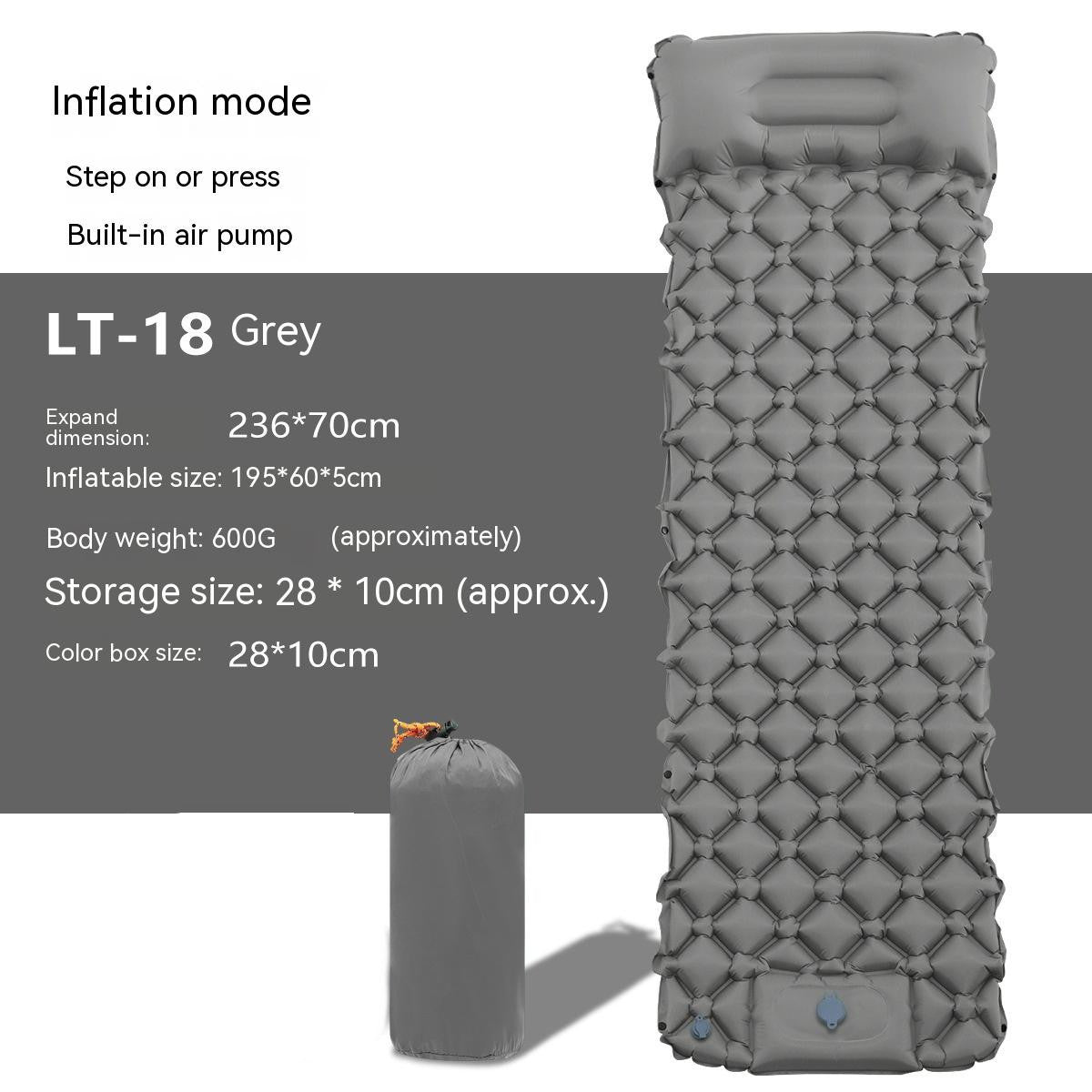 Outdoor Ultra-light Inflatable Mattress TPU Multi-person