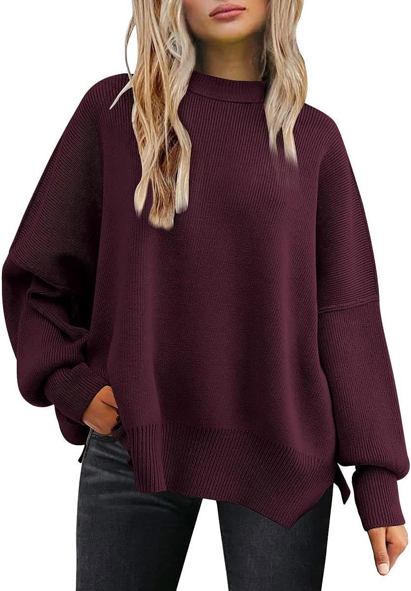 Women's Knitted Side Slit Pullover