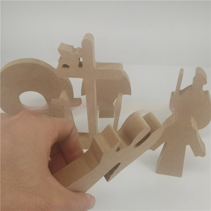 Easter Scene Wooden Decoration