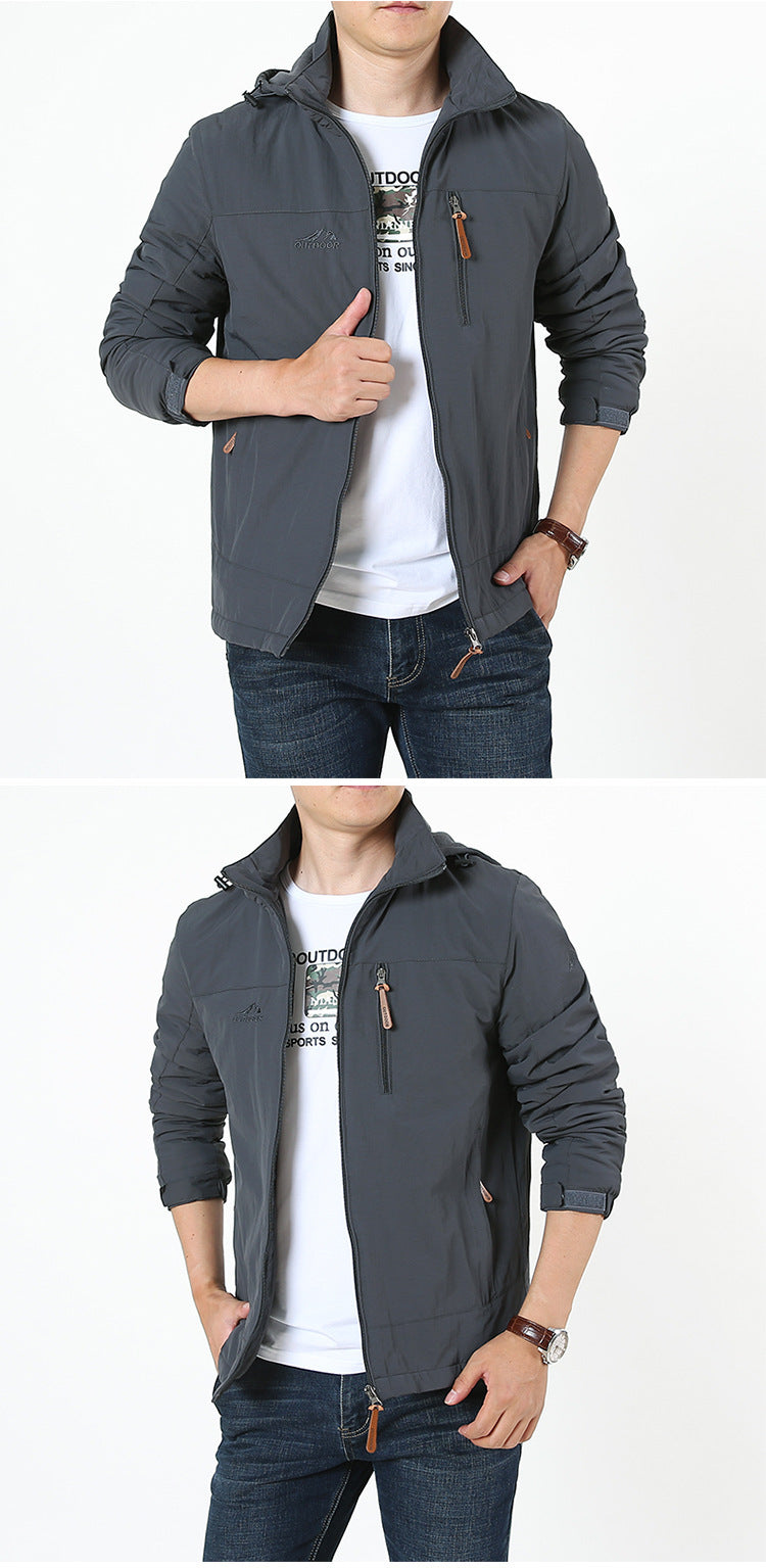 Men's Outdoor Fleece Jacket Detachable Anorak